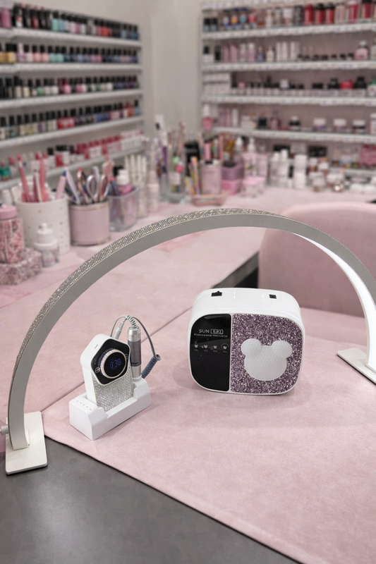 Professional Nail Art Combo Kit – 168W UV/LED Lamp + 50000 RPM Nail Drill + Moonlight 75 CMS Lamp | Salon Setup Combo