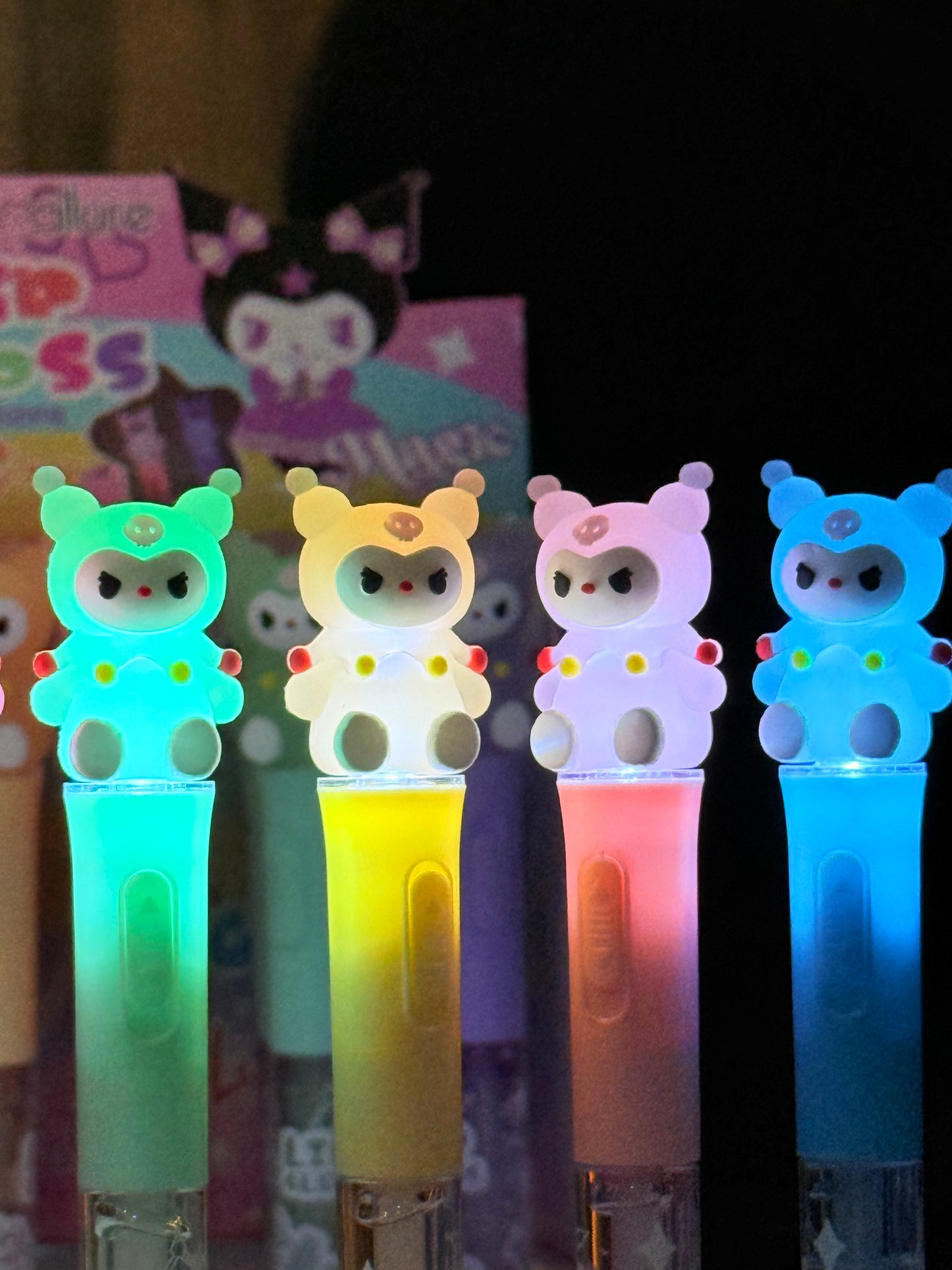 Chromie Magic Pink Kawaii Lipgloss with LED Light - (24pcs Pack)