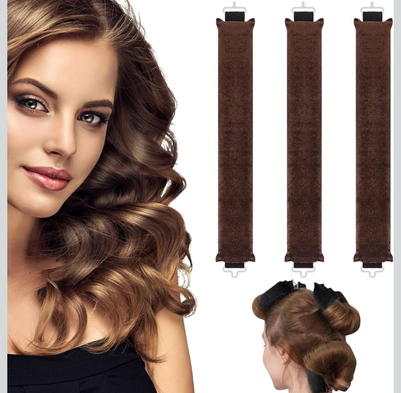 Heatless Hair Curler - Overnight 3pcs - Random Color