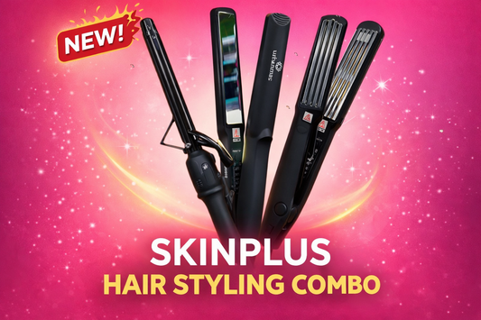 SkinPlus Pro Hair Styling Combo – Curler + Straightener + Crimper | Limited Time Deal ₹2999