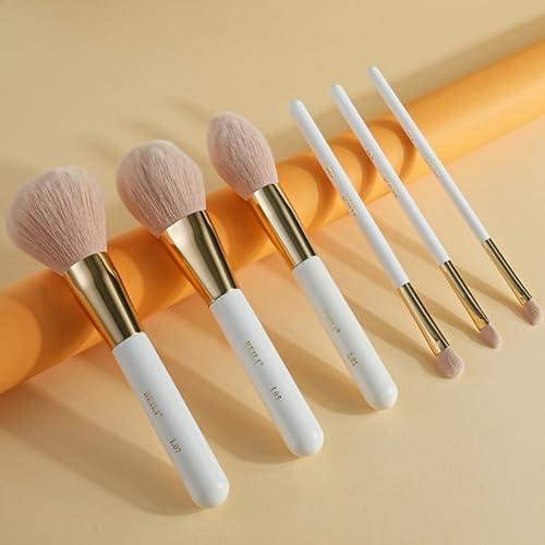 BEILI Makeup Brushes 30Pcs Professional Makeup Brush Set Premium Pink Vegan Synthetic Kabuki Foundation Blending Brush Face Powder Blush Concealers Eye Shadows Make Up Brush Set (White/Rose Gold)