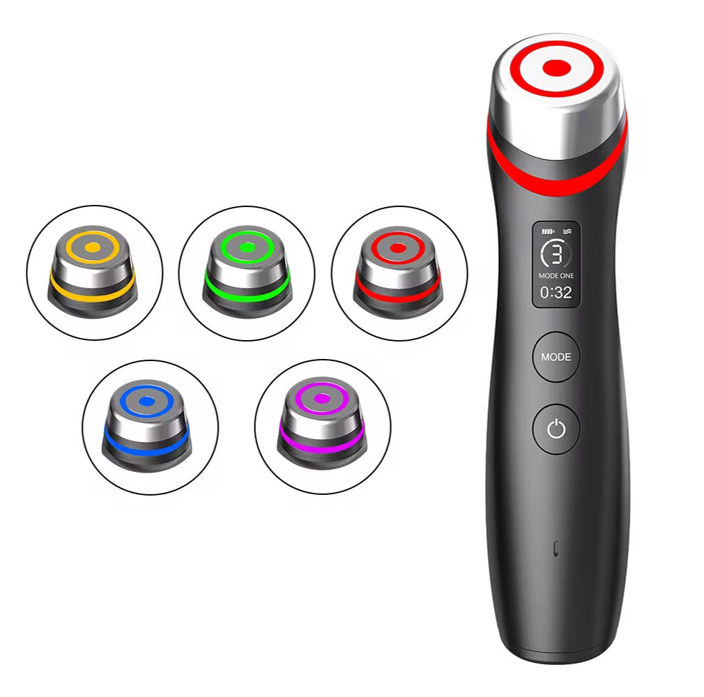 6-in-1 LED Skin Rejuvenation & Microcurrent Facial Device – Glow, Lift & Treat at Home