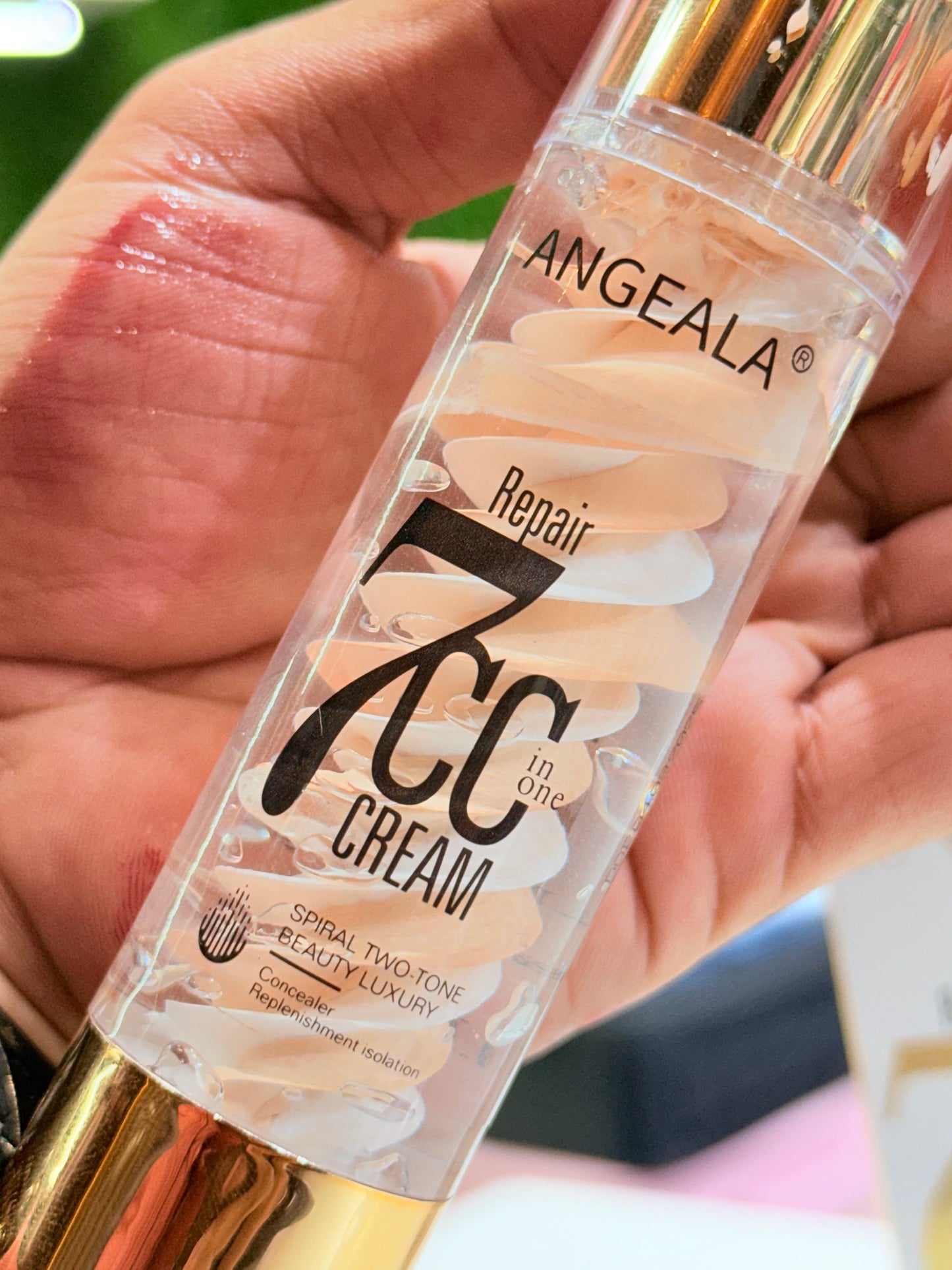 Angeala Repair 7-in-1 Korean CC Cream | Spiral Two-Tone Moisturizing Makeup