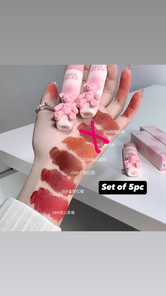 Gegebear Teddy Matte Mud Lip Glaze | Wholesale Pack