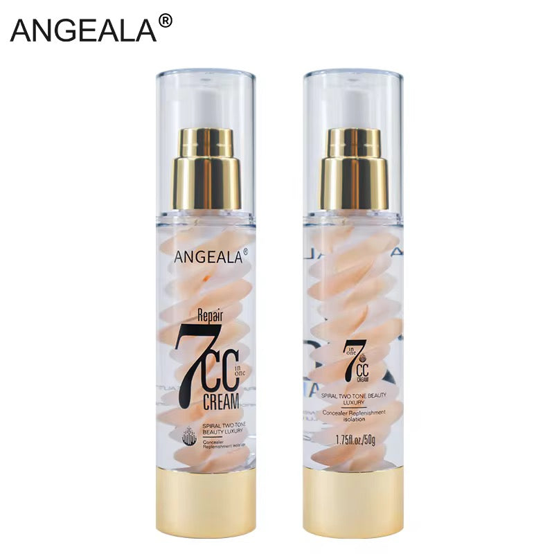 Angeala Repair 7-in-1 Korean CC Cream | Spiral Two-Tone Moisturizing Makeup