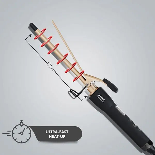 VEGA PROFESSIONAL Pro Cera Curls 22mm Barrel Hair Curler - VPMCT-03