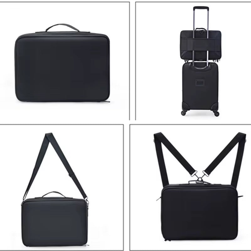 Professional Makeup Organizer Trolley Bag with Adjustable Dividers & Mirror
