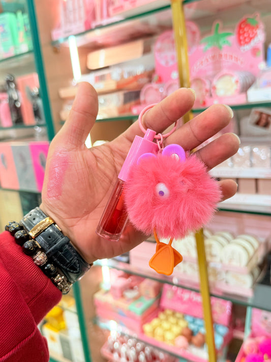 SuperCute LipGlosses - Magic Pink - Random Shape Of Keychain