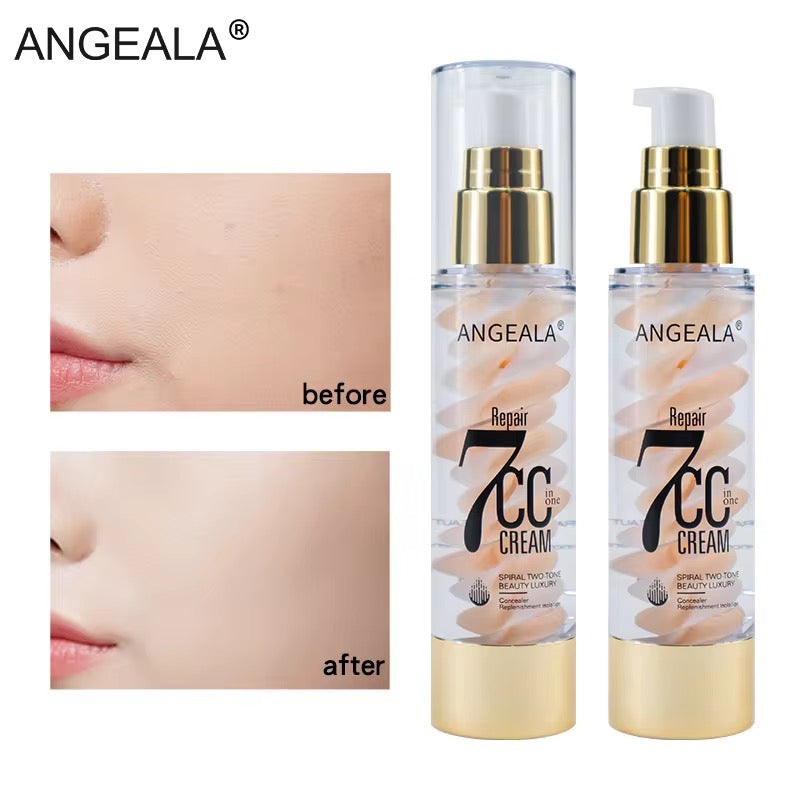 Angeala Repair 7-in-1 Korean CC Cream | Spiral Two-Tone Moisturizing Makeup
