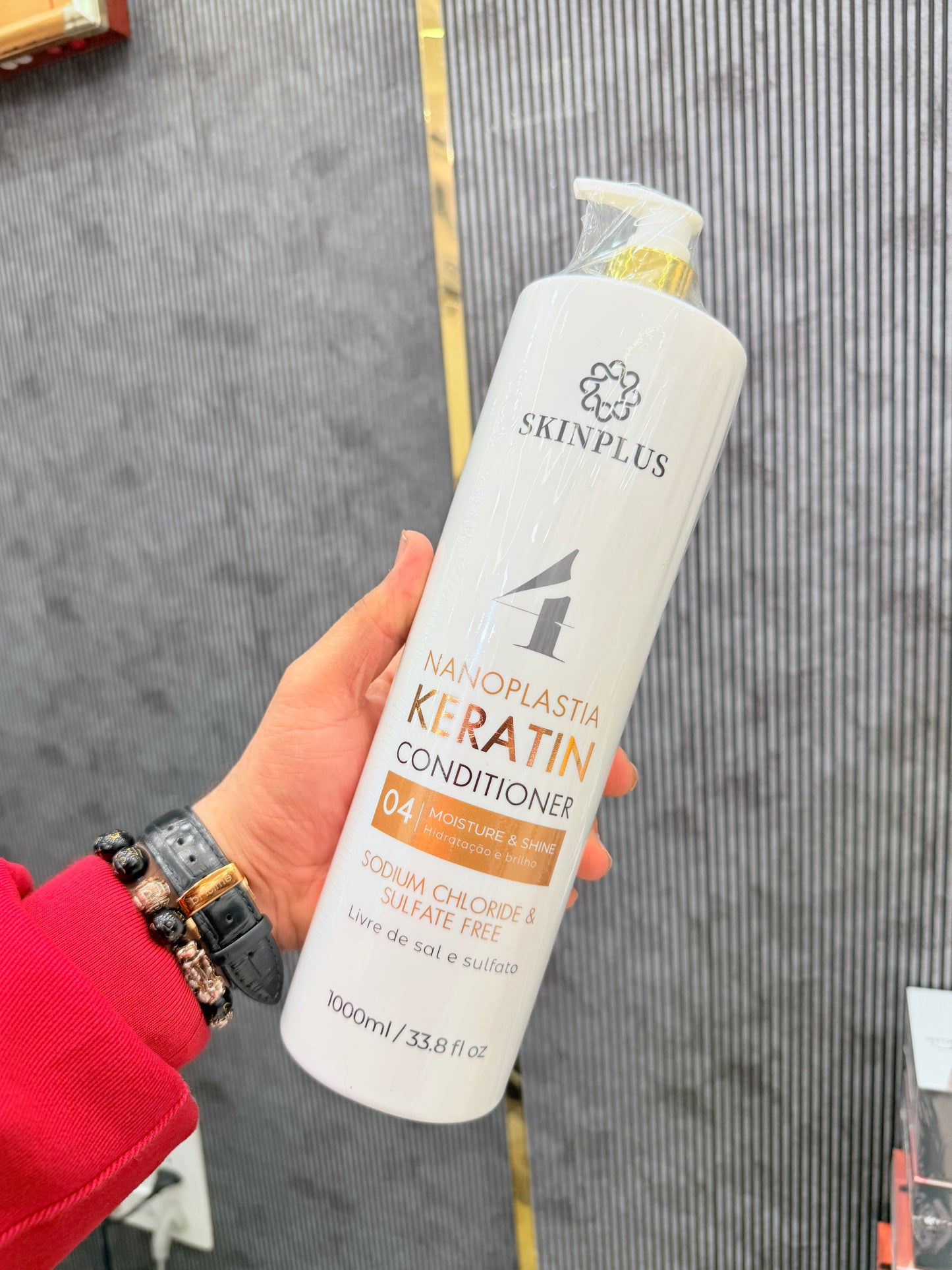 THE BEST SkinPlus Nanoplastia Keratin Shampoo & Conditioner Set (1000ML Each) SALE 20-21-22 FEB