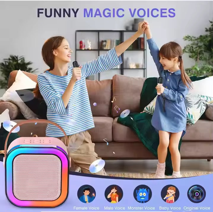 AI Karaoke Speaker + Wireless Mic — Glow, Flow, and Sing!