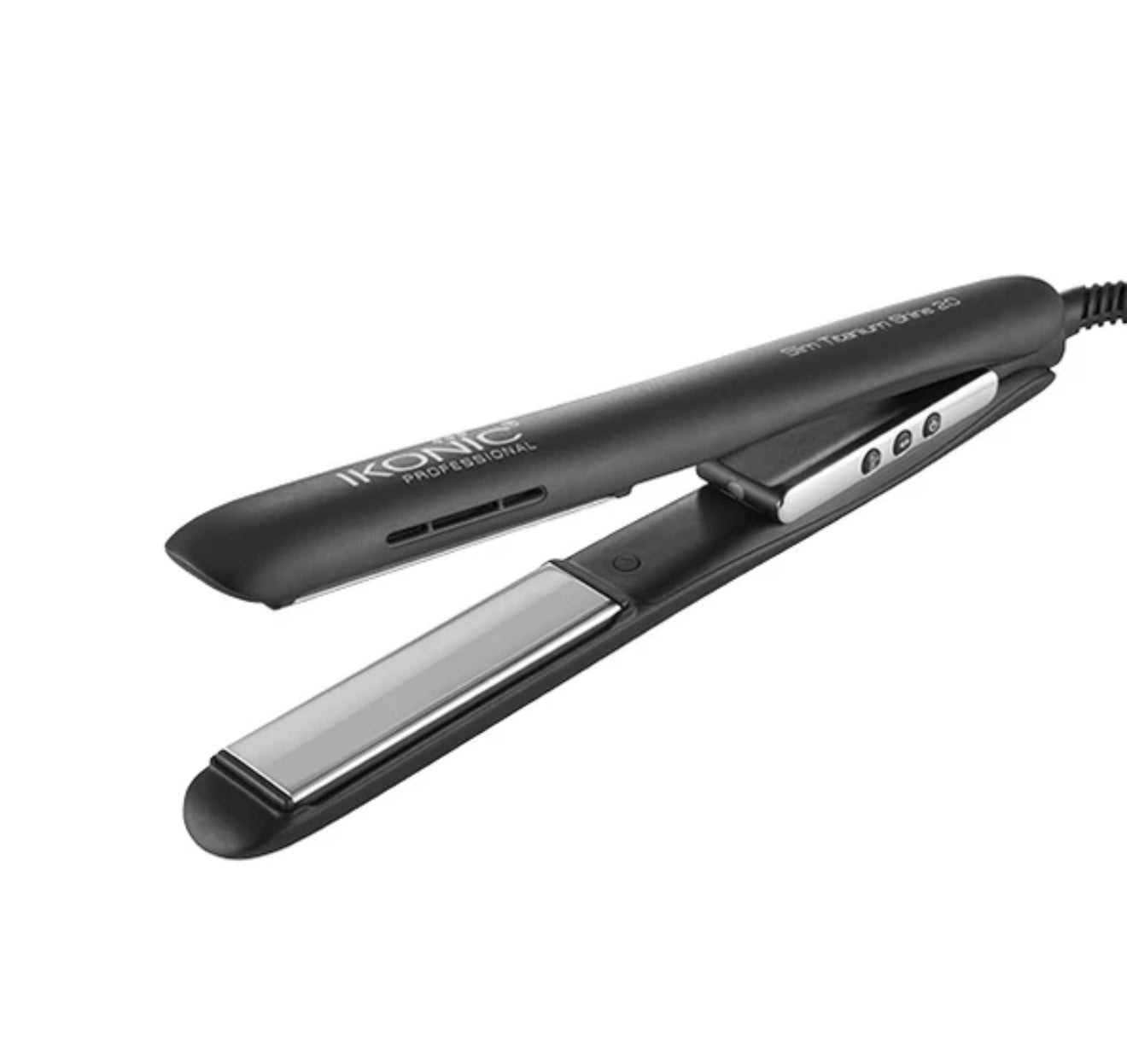 IKONIC HAIR STRAIGHTENER - SLIM TITANIUM SHINE BLACK & SILVER
