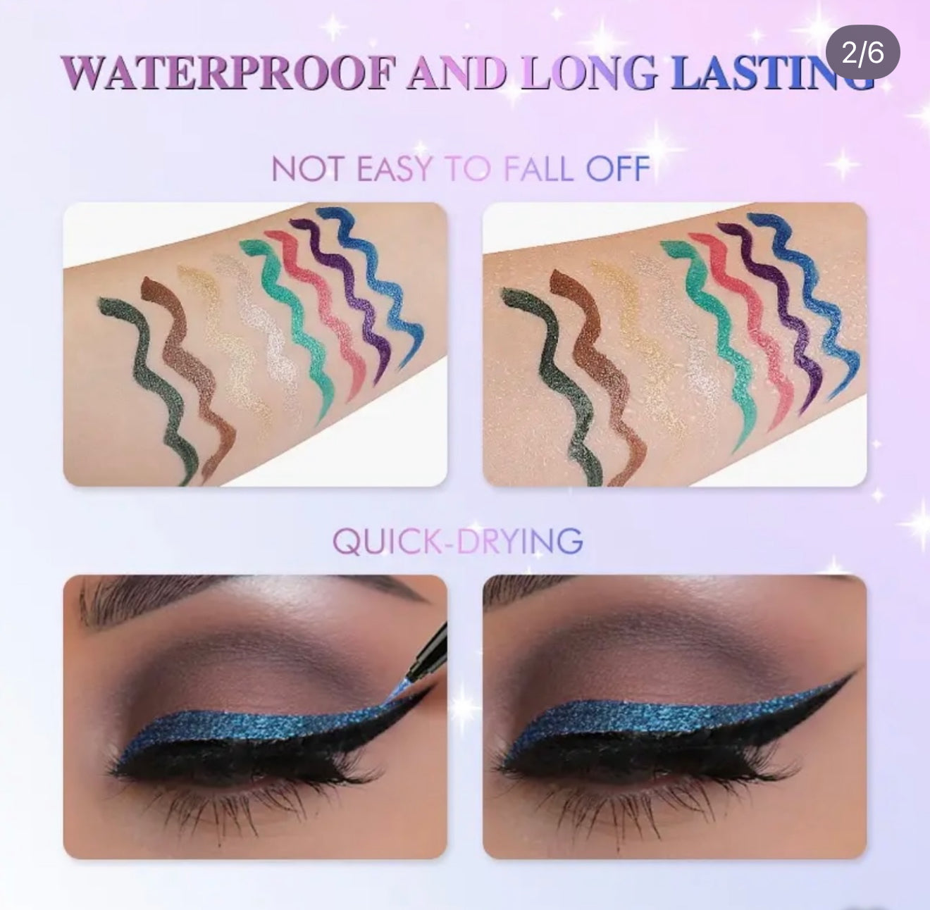 Imagic Glitter Eyeliners - 8pcs Set