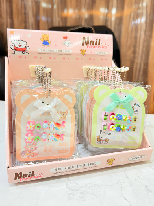 New Kids Kawaii Nails | Wholesale Pack 24pcs | Viral Product