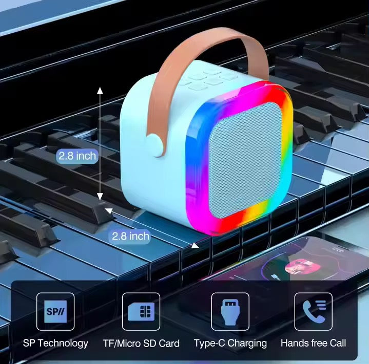AI Karaoke Speaker + Wireless Mic — Glow, Flow, and Sing!