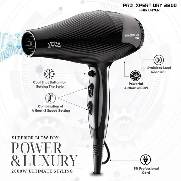 VEGA PROFESSIONAL Pro Xpert Dry 2800 WATTS Hair Dryer