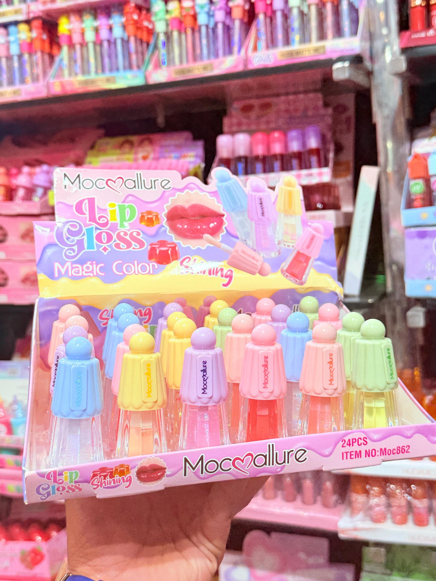 Mocaullure Kawaii Glitter Glosses - 24pcs Pack