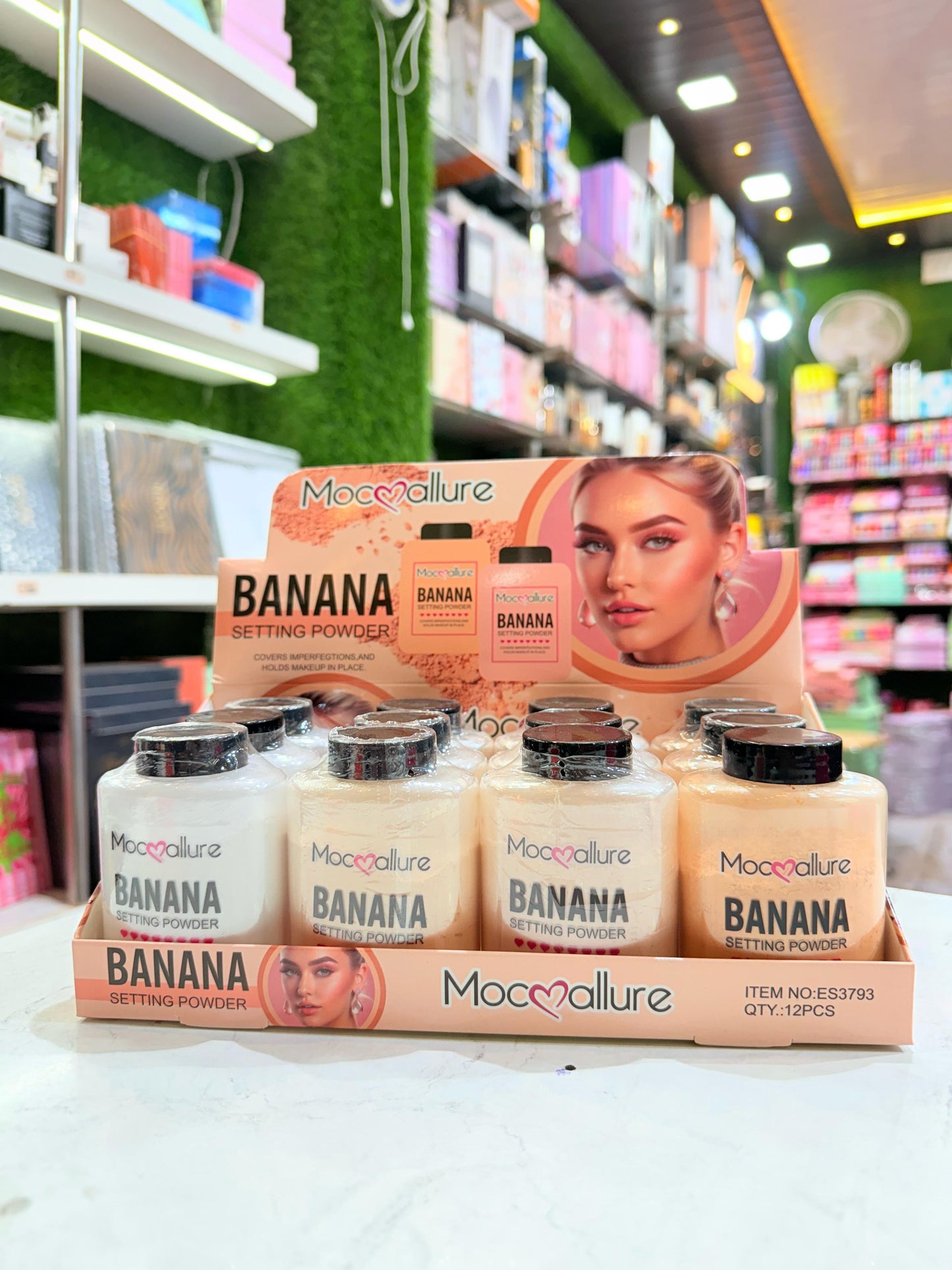 Moccallure Banana Loose Powder 110gms | Waterproof | Wholesale Pack 12pcs | 110*12