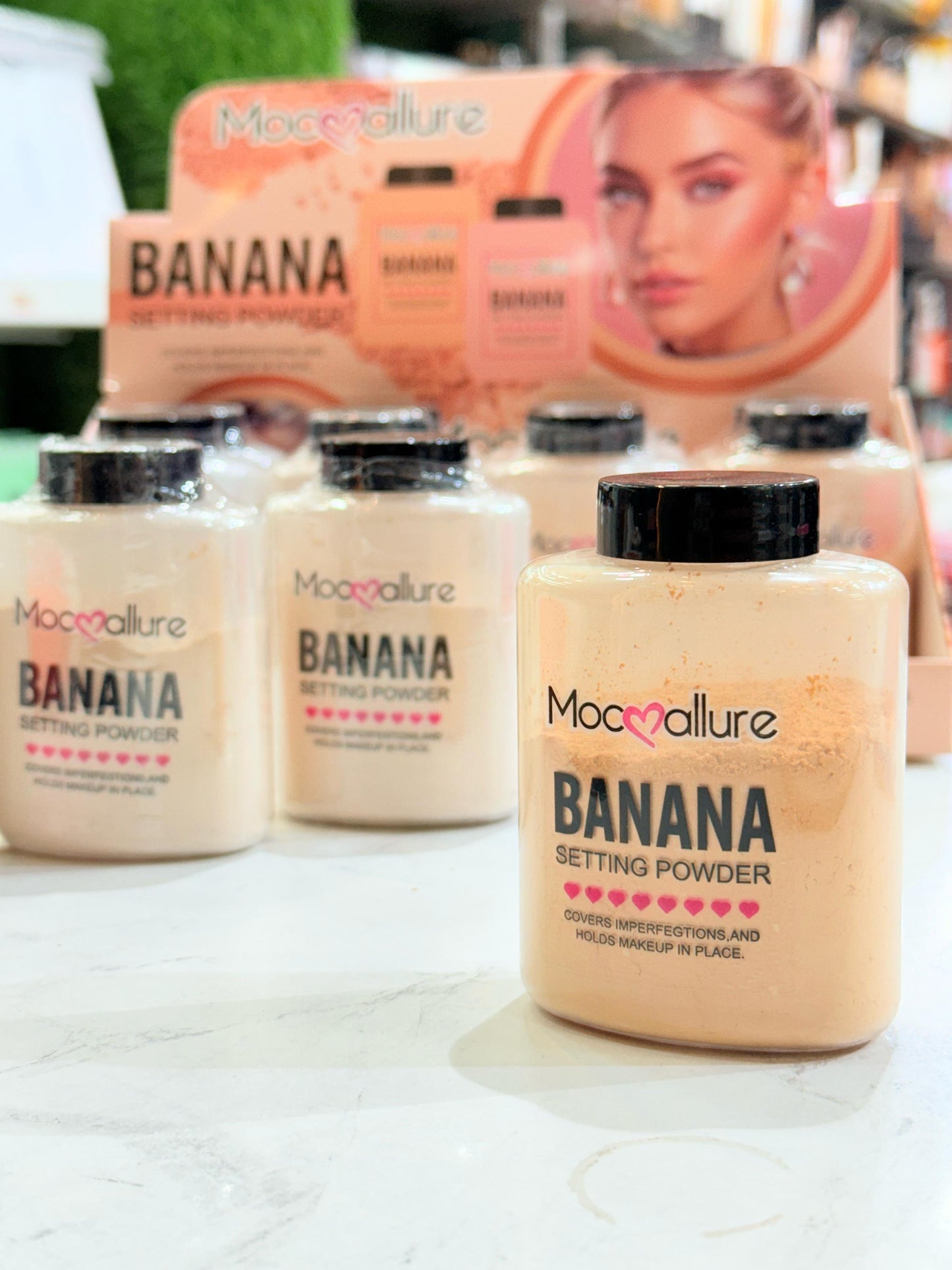 Moccallure Banana Loose Powder 110gms | Waterproof | Wholesale Pack 12pcs | 110*12