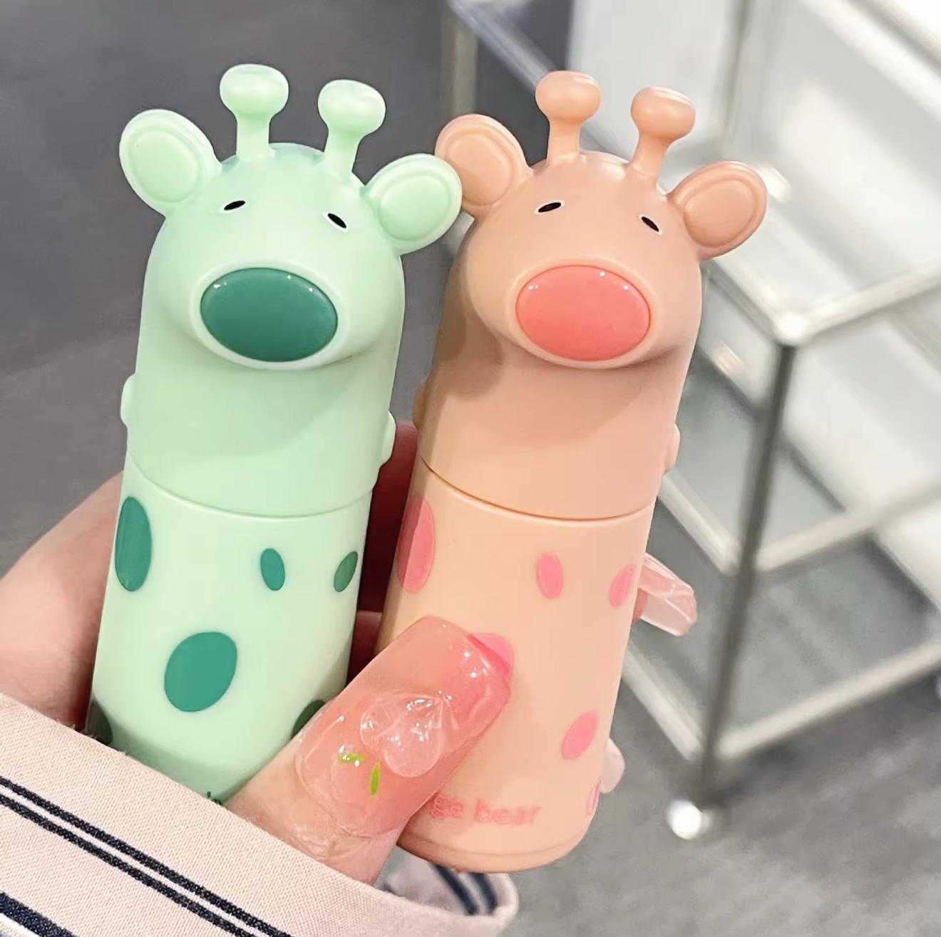 Gege Bear Lip Glaze 🌸 | Cute & Glossy 💄 | 6 Colors 🎨 | Moisturizing & Shiny ✨ | Wholesale Pack of 4 sets - 24pcs