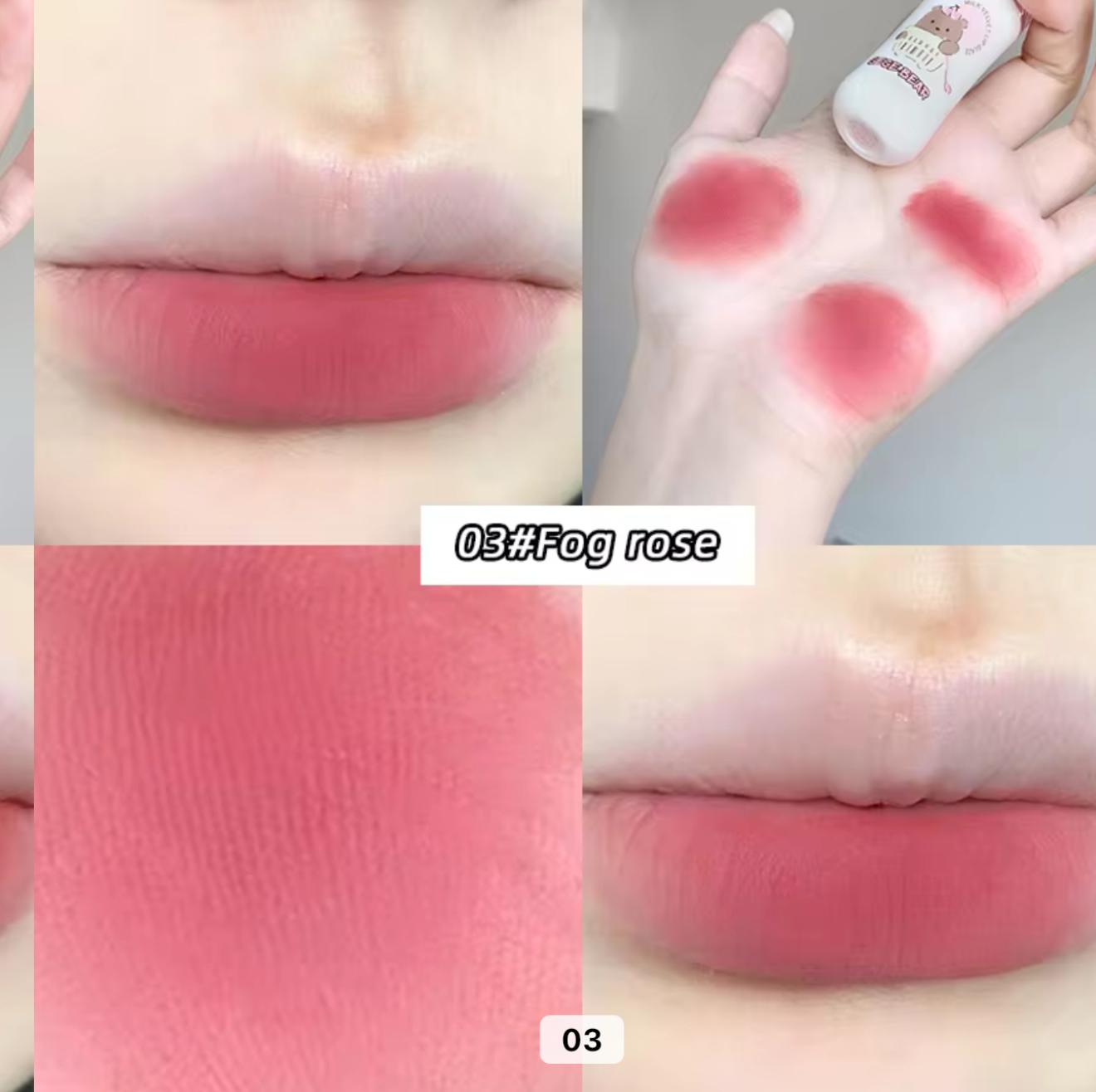 ege Bear Milk Bottle Lip Gloss 🍼✨ | Matte Velvet Finish 💄 | Moisturizing & Waterproof 💧 | Non-Sticky & Long-Lasting ⏳
