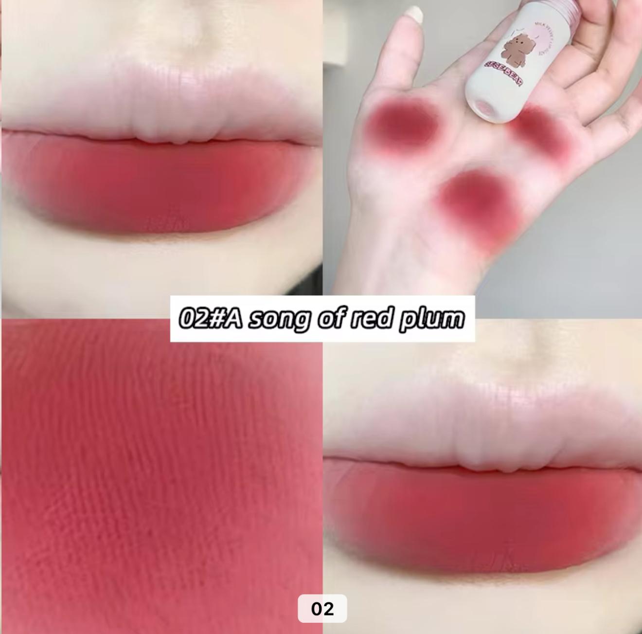 ege Bear Milk Bottle Lip Gloss 🍼✨ | Matte Velvet Finish 💄 | Moisturizing & Waterproof 💧 | Non-Sticky & Long-Lasting ⏳