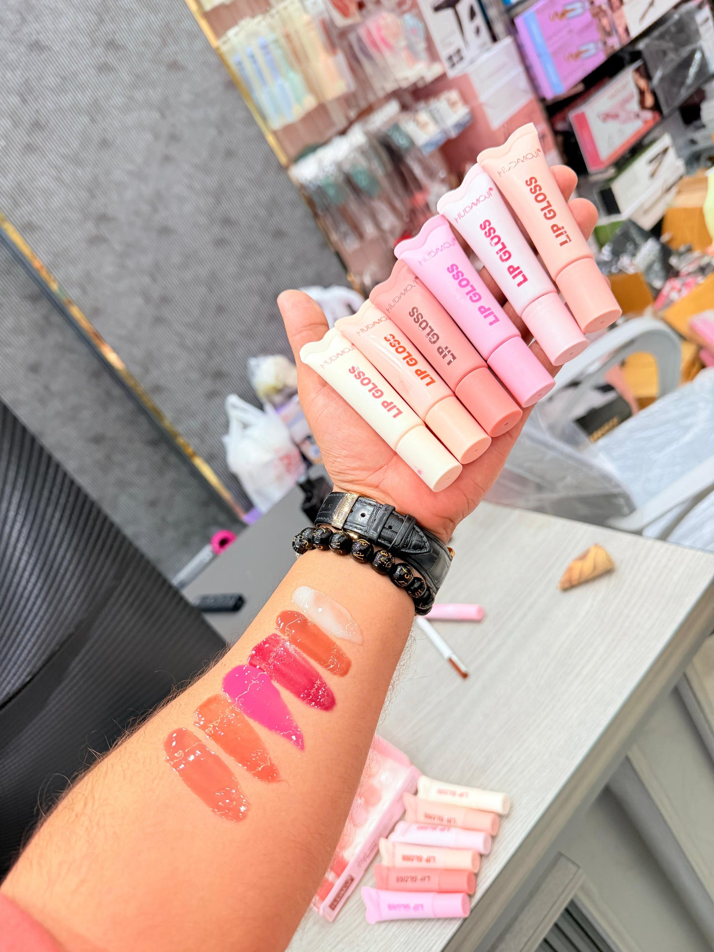 HUDAMOJI LIPGLOSS SHINY 6PCS SET KARWA SPECIAL