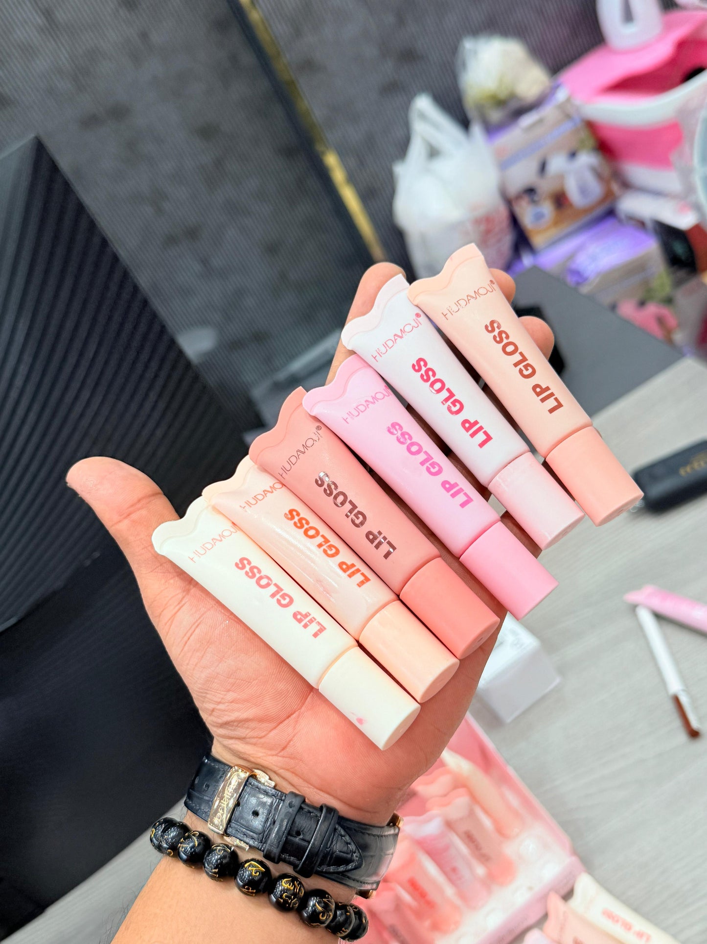 HUDAMOJI LIPGLOSS SHINY 6PCS SET KARWA SPECIAL