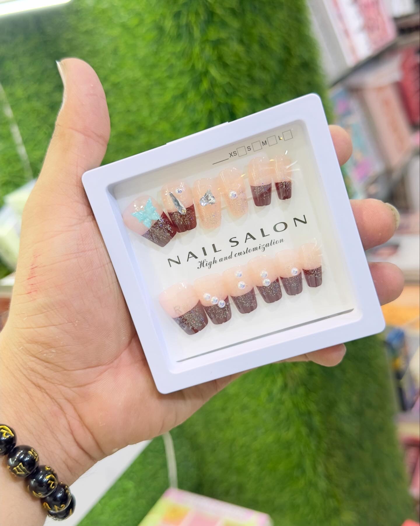 STONE FAKE NAIL (SET OF 12)