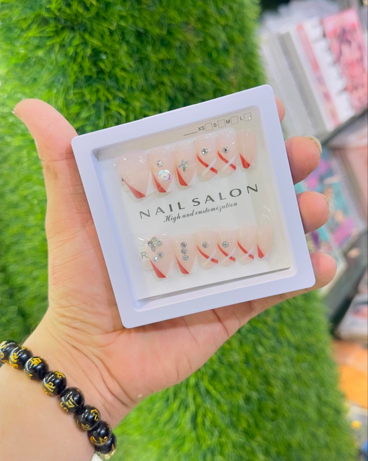 STONE FAKE NAIL (SET OF 12)