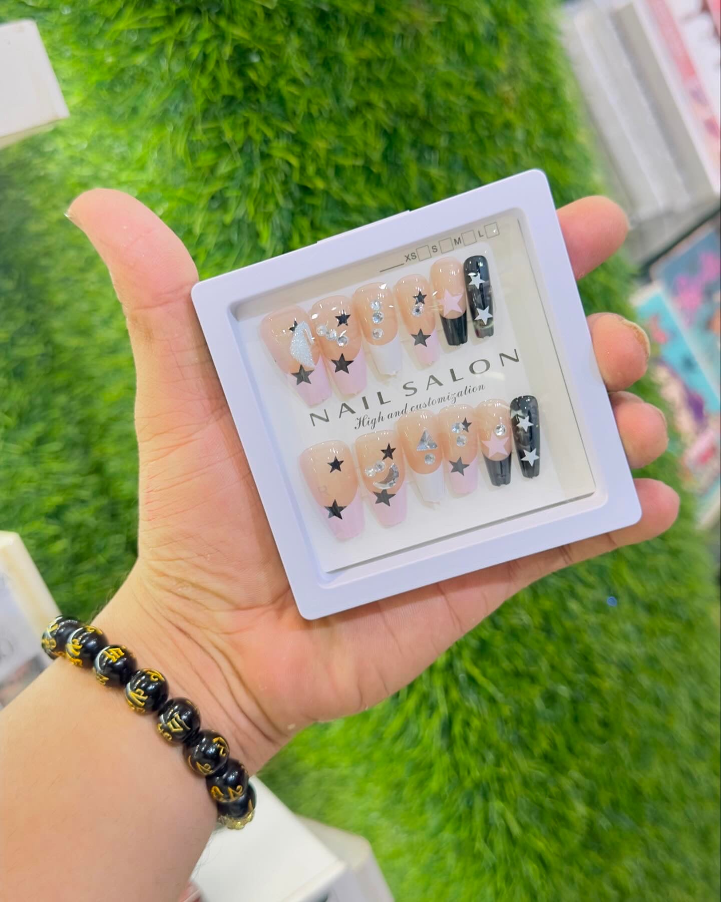 STONE FAKE NAIL (SET OF 12)