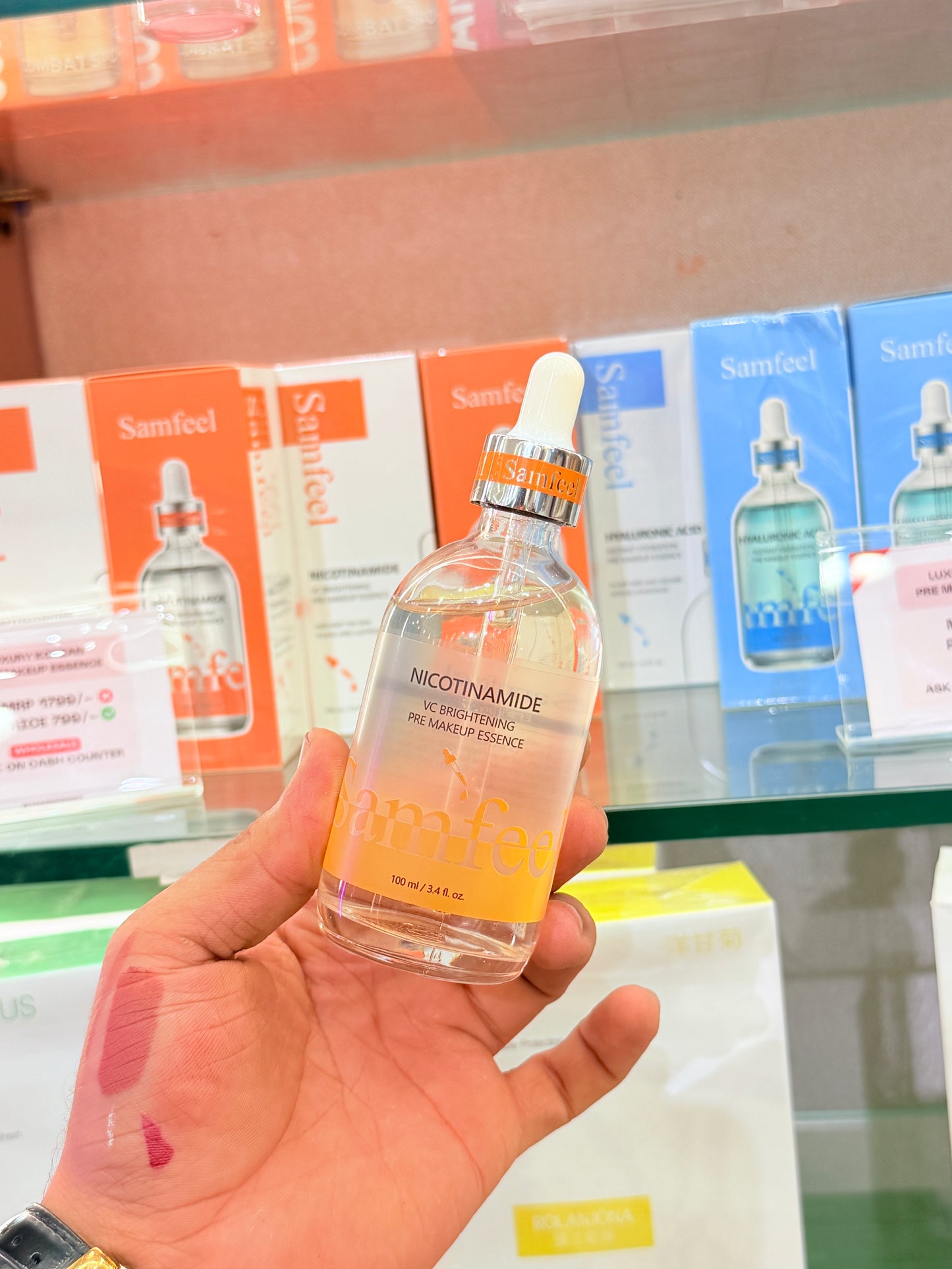 Samfeel Korean Niacinamide VC Pre-Makeup Essence ✨ Instant Brightening • Glass Skin Base • Makeup Booster | 100 ML