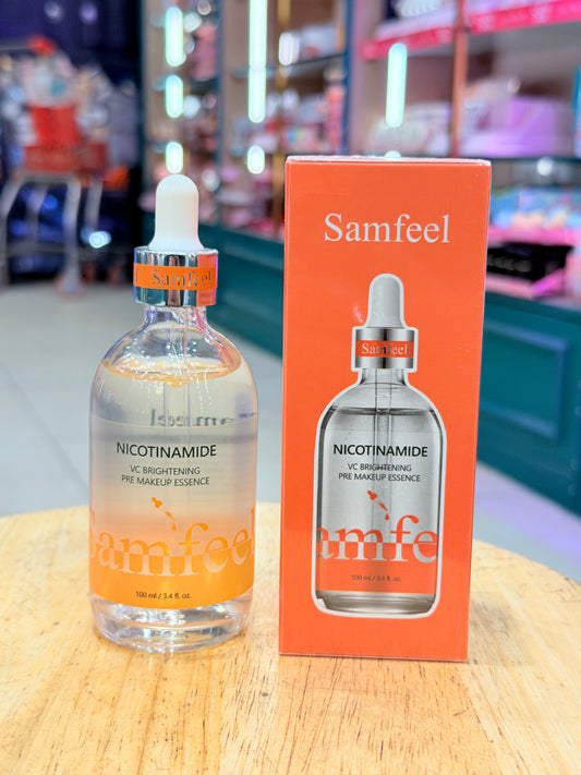 Samfeel Korean Niacinamide VC Pre-Makeup Essence ✨ Instant Brightening • Glass Skin Base • Makeup Booster | 100 ML