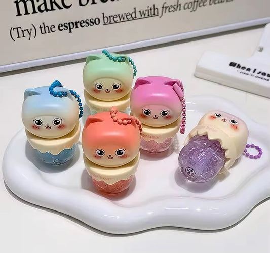 Korean Kawaii Ice-Cream Bear Lip Gloss 🐻🍦✨ | Glitter Glow 💖 | Super Cute Bear Bottle 🎀