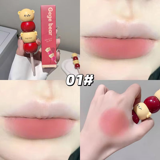 Korean Kawaii Bear Lip Tint 🐻🎀 | Juicy Velvet Glow ✨ | 6 Sweet Shades 🍓🍑