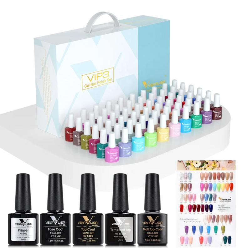 VIP3 Gel Polish Kit 65PCS HEMA Free
