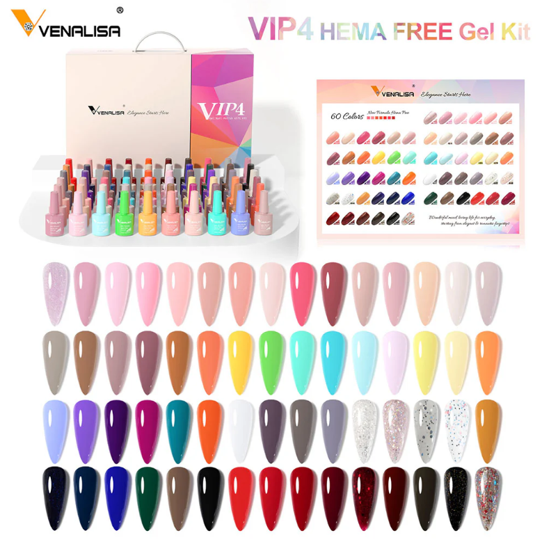 VIP4 Gel Polish Kit 65PCS HEMA Free