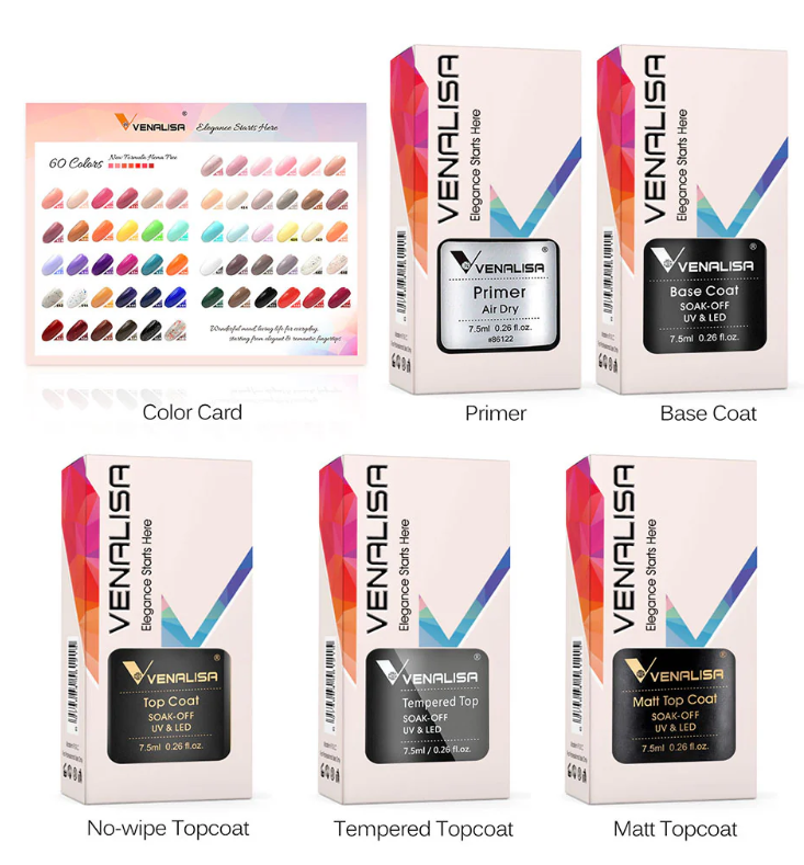 VIP4 Gel Polish Kit 65PCS HEMA Free