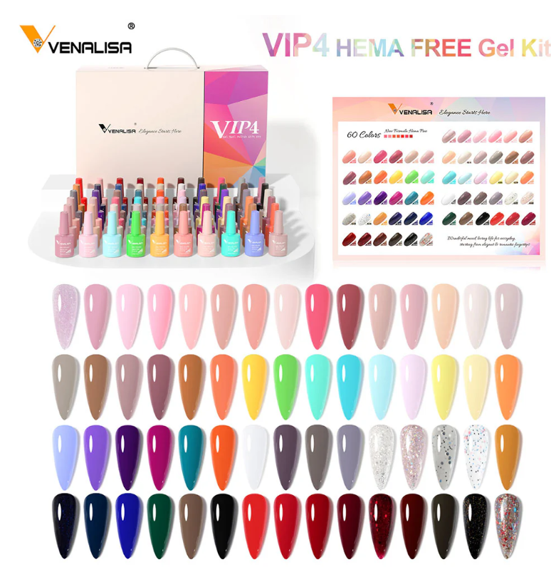 VIP4 Gel Polish Kit 65PCS HEMA Free