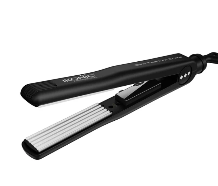 Ikonic Slim Titanium Crimper - Black