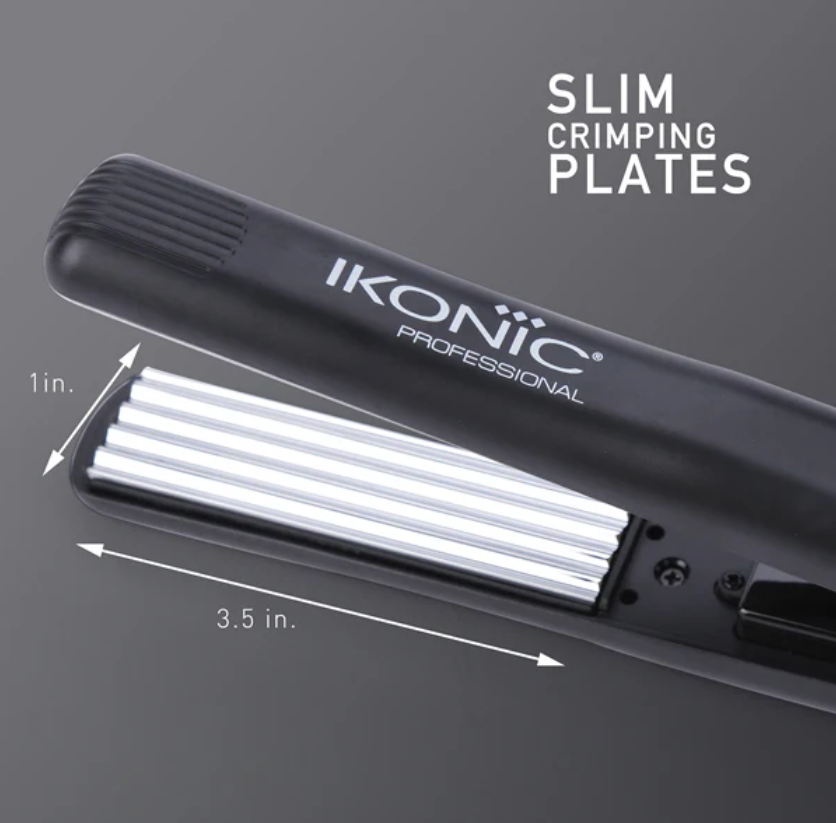 Ikonic Slim Titanium Crimper - Black