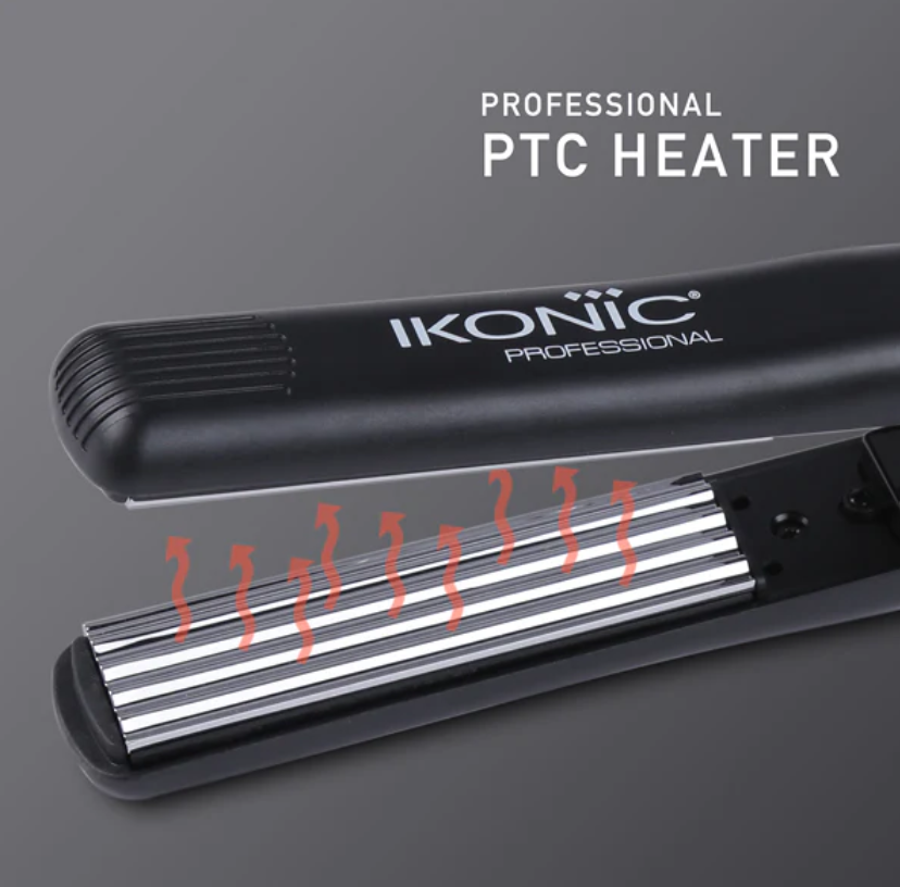 Ikonic Slim Titanium Crimper - Black
