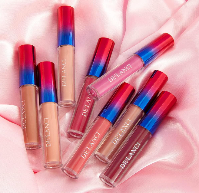 DELANCI Professional Liquid Matte Lipstick Set Nude Waterproof Lipsticks 8 colors