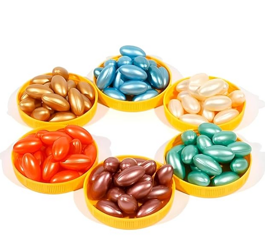 Vitamin-e Hair Capsules, Soften Hairs Serum Capsule, Suitable For Frizzy & Damaged Hair, Bifurcate Rough, Dry or Dull Hairs, Support Hair Growth, Pack Of 60 Capsules