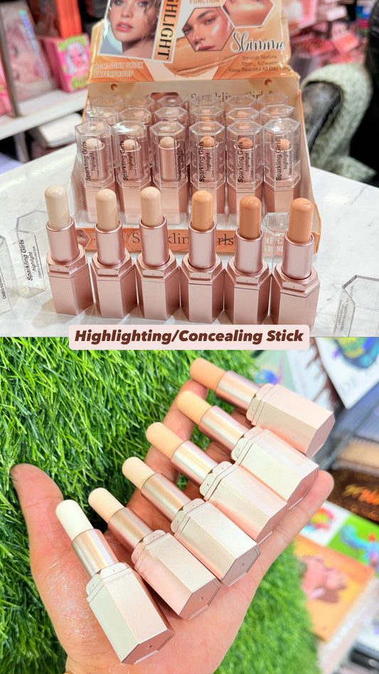 Sparkling Girl Contour & Highlight Stick  | 6 Shades | Wholesale Pack 24pcs | 65*24