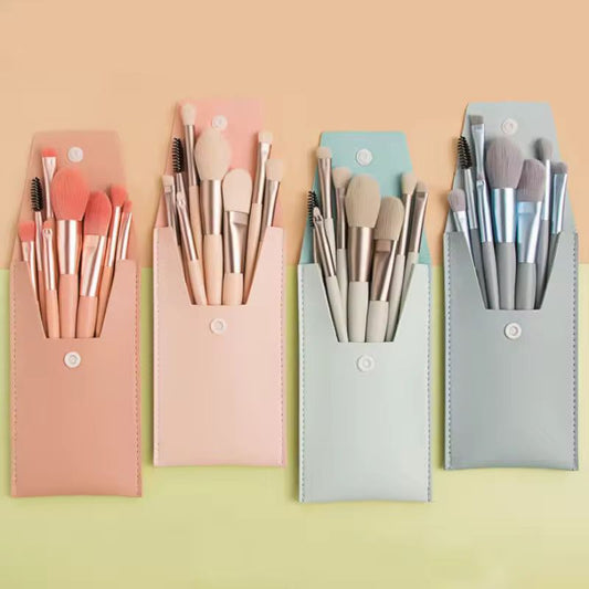 Pocket Travel Brush Kit 8pcs | 4 Shades | Wholesale Pack 12pcs| 60*12