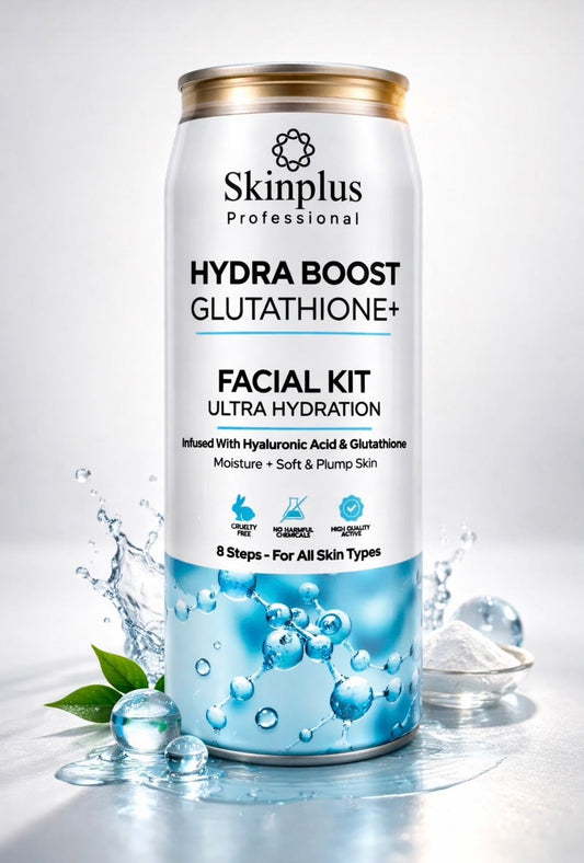 Skinplus Professional Hydra Boost Glutathione+ Facial Kit – 8 Step Ultra Hydration Treatment