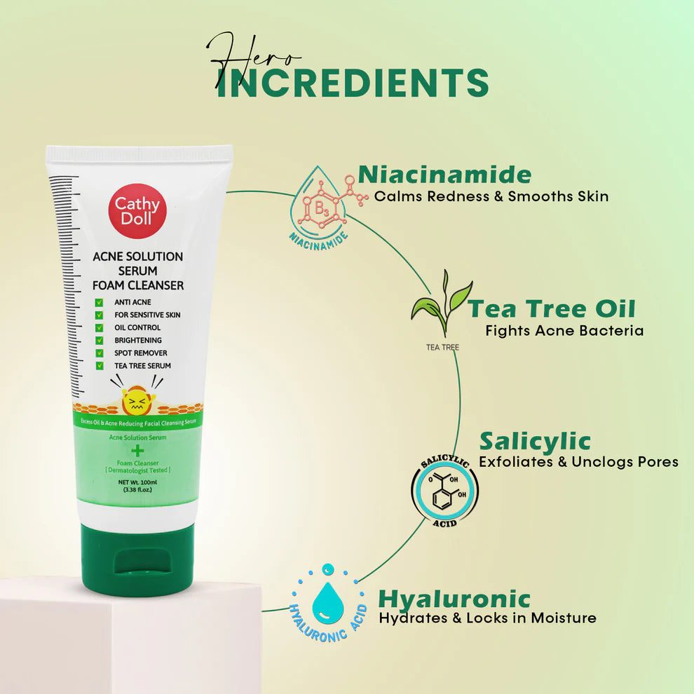 Cathy Doll Acne Solution Serum Foam Cleanser