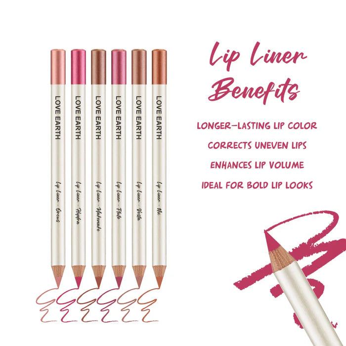 LoveEarth LIP LINER EVERYDAY NUDES -PACK OF 6