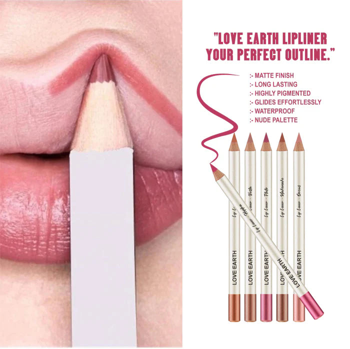 LoveEarth LIP LINER EVERYDAY NUDES -PACK OF 6